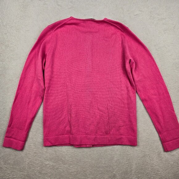 Real Clothes Cardigan Womens Small Pink Silk Cashmere Sweater Career Office Saks - Picture 9 of 10